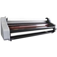 The Dry-Lam CL-40PR 40" Element Series Professional Roll Laminator, a gray tabletop laminating machine with film rolls.