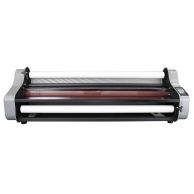 Shows a Dry-Lam CL-40SD 40" Element Series Standard Roll Laminator, a gray tabletop laminating machine with film rolls and a control panel.