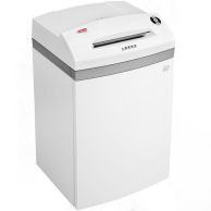 White office unit with a slim paper feed and control buttons on top, representing the Intimus 60CP7 Micro Cross Cut High Security P-7 Paper Shredder.