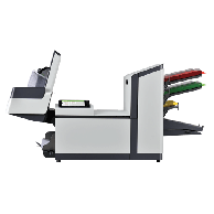 Formax FD6210 Series Mid-Volume folder inserter system with touchscreen control and multi-bin feed trays.