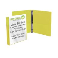 1/2" Half Size Yellow View Binder [Box of 72] Image 1