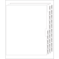 Exhibit 26-50 Letter Size Collated Sets - Side Tabs - 1/10 Cut - 1 Set/Pack