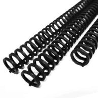 Three Black GBC Pro-Click Spines are shown in close-up, highlighting their durable, flexible design with reclosable loops for easy document editing and binding.