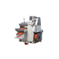 The JBI CF30 Plastic Coil Forming Machine is shown with its integrated touchscreen control panel, foot pedal, and coil spool holder, designed for high-speed plastic coil production and forming.