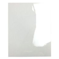 A single glossy, transparent Heat Resistant Cover with a smooth surface and squared corners reflects light from the top right corner.