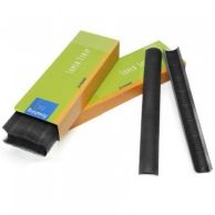 Two Fastback Dark Gray Super Strips for Model 20 are displayed beside an open green and orange retail box, with additional strips stacked inside and visible at the opening.