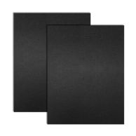 Two Black Embossed Grain Paper Covers are displayed, slightly overlapping to showcase their textured surface and professional finish.