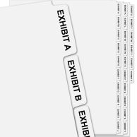 Exhibit Letter Tabs, Collated Set EXHIBIT A to EXHIBIT Z