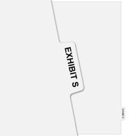 "EXHIBIT S" Uncollated Avery Style Side Tabs [Letter Size] (25/bag) (Discontinued)