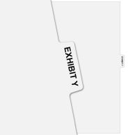 "EXHIBIT Y" Uncollated Avery Style Side Tabs [Letter Size] (25/bag) - Clearance Sale(Discontinued)