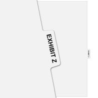 "EXHIBIT Z" Uncollated Avery Style Side Tabs [Letter Size] (25/bag)  (Discontinued)