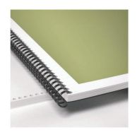 A bound document secured with GBC Premium ColorCoil 33mm Clear Spiral Coils, featuring a transparent coil that keeps the pages securely in place while allowing easy page turning.