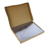 A box of GBC Premium Copolyester 9mil 8.5" x 11" Comb Punched Covers is shown open, revealing a neatly stacked set of glossy, transparent sheets wrapped in plastic.