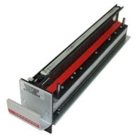 GBC WireBind 2:1 Square Hole MP2500ix Die Set shown with a red metal strip, alignment pegs, and durable punch pins for use with the MP2500ix Electric Punch system.