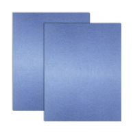 Two Bold Blue Embossed Grain Paper Covers with a textured finish, placed slightly overlapping each other.