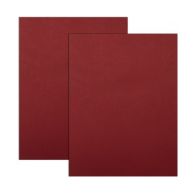 Two Red Embossed Grain Paper Covers with a textured surface, designed to provide a professional and durable finish for document binding.