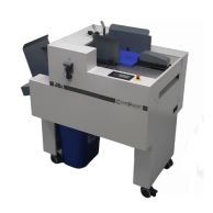 The James Burn CoverPunch automatic punching machine is compatible with the 3:1 Pitch Round Hole Die for CoverPunch, designed to create evenly spaced round holes on binding covers with precision and efficiency.