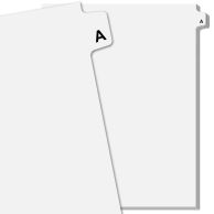 25pk AA to ZZ Double Letter Printed Index Tab Dividers - Avery Style  Uncollated | Binding101