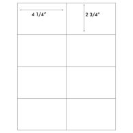 4.25" x 2.75" 8-Up Peel-&-Stick Printable Labels (Pack of 100 Sheets [800 Labels]) – Clearance Sale