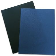 Poly Sand Report Covers in navy blue and black display a smooth, slightly textured finish that enhances durability and provides a professional appearance.