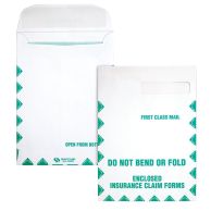 Quality Park® 9" x 12.5" Health Claim Insurance Form Envelopes [First-Class Mail, Security Tinted, w/ Window, Redi-Seal Closure] - 500/Box