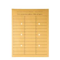 Qaulity Park® 9" x 12" One-Sided Five-Column Format Inter-Departmental Envelopes [Brown Kraft, String/Button Closure] - 100/Box Image 1