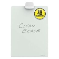 Quartet 9" x 11" White Glass Frameless Dry-Erase Desktop Image 1