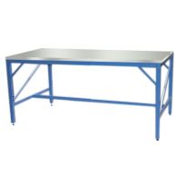 A 5' Rhino Tables workstation features a durable steel frame and a smooth, grid-free cutting surface.