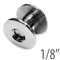 1/8" Silver Aluminum Screw Post