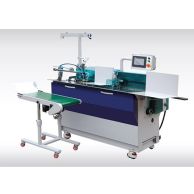 The SB40PB Automatic Spiral Wire Punch & Bind System features an integrated touchscreen control panel, conveyor belt, and high-speed mechanisms for punching and binding documents in a single streamlined process.