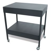 Count Machinery Stand with Two Shelves and Wheels