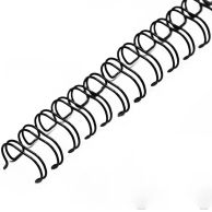 1/4" Black Wire-O Binding Supplies [3:1 Pitch, 25 Sheet Capacity (approx)] (100/Bx)