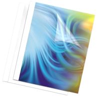Fellowes 1/8" Thermal Binding Covers [Clear Front/Glossy White Back, 52220] - Pack of 10  (Discontinued)