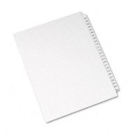 Avery 101-125 White Legal 11" x 8.5" Avery Style Collated Dividers - Clearance Sale Image 1
