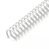 4:1 White 12" Spiral Plastic Coils Image 1