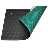 8 ½" x 11" Green / Black Self-Healing Cutting Mat [with 3-Holes] (Discontinued)