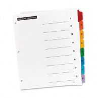 Avery 1-8 tab Office Essentials Table 'N Tabs Dividers - 11669 Image 1