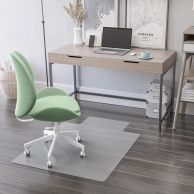 36" x 48" Deflecto® Antimicrobial EconoMat Chairmat for Hard Floors Lipped Shape with Straight Edges Image 1