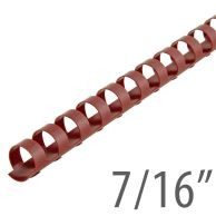 7/16" Maroon Plastic Binding Combs (100/Bx) Item#13716MAROO