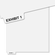 EXHIBIT 1 Uncollated Pre-Printed Bottom Avery Index Tab Dividers - Exhibit Number