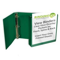 Forest Green Colored Clearview Ring Binders