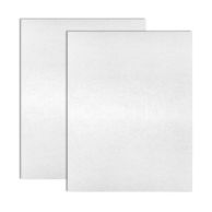 White Embossed Grain Paper Covers (200 Covers / Pack) Image 1