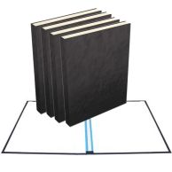 8.5" x 11" Black Suede Portrait Fastback Hardcovers (25 Books)