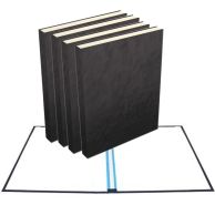 8.5" x 11" Black Suede Portrait Fastback Hardcovers - "F"  Spine Size (25 Books)