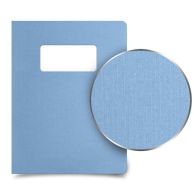 Light Blue Linen 8.75" x 11.25" Covers With Windows - 100 Sets Image 1