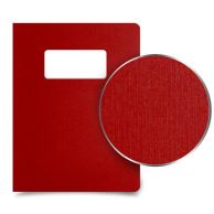 Red Linen 8.75" x 11.25" Covers With Windows - 100 Sets Image 1