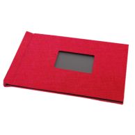 8-1/2" H x11-3/4" W Landscape Red Cloth Pinchbook™ Photo Books with Window (5 Pack) 