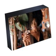 4" x 6" Silver Linings™ Photo Blocks with Black Wood Edge (10/Bx) - Clearance Sale   (Discontinued)