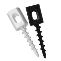 Twisn N' Hook Screw-In Foam Board Hangers, Black and White