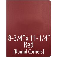 Vinyl Report Covers [8 ¾" x 11 ¼", No Window, Round Corners, Unpunched, Red] (100 Covers / Box) Item#030206REDD - Clearance Sale   (Discontinued)